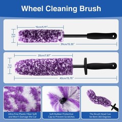 4 Pack Wheel Tire Cleaning Brush Kit Cars Motorcycles RVs Trucks Rim Hub Ultr…