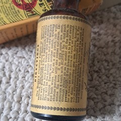 Vintage 1937 Hoppe’s No. 9 Nitro Powder Cleaning Solvent 2 oz Glass Bottle, Box
