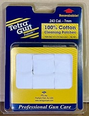 Tetra Gun Prosmith Cotton Patches for .17 cal. – .22 cal- 1″ x 1″ – 800 ct.