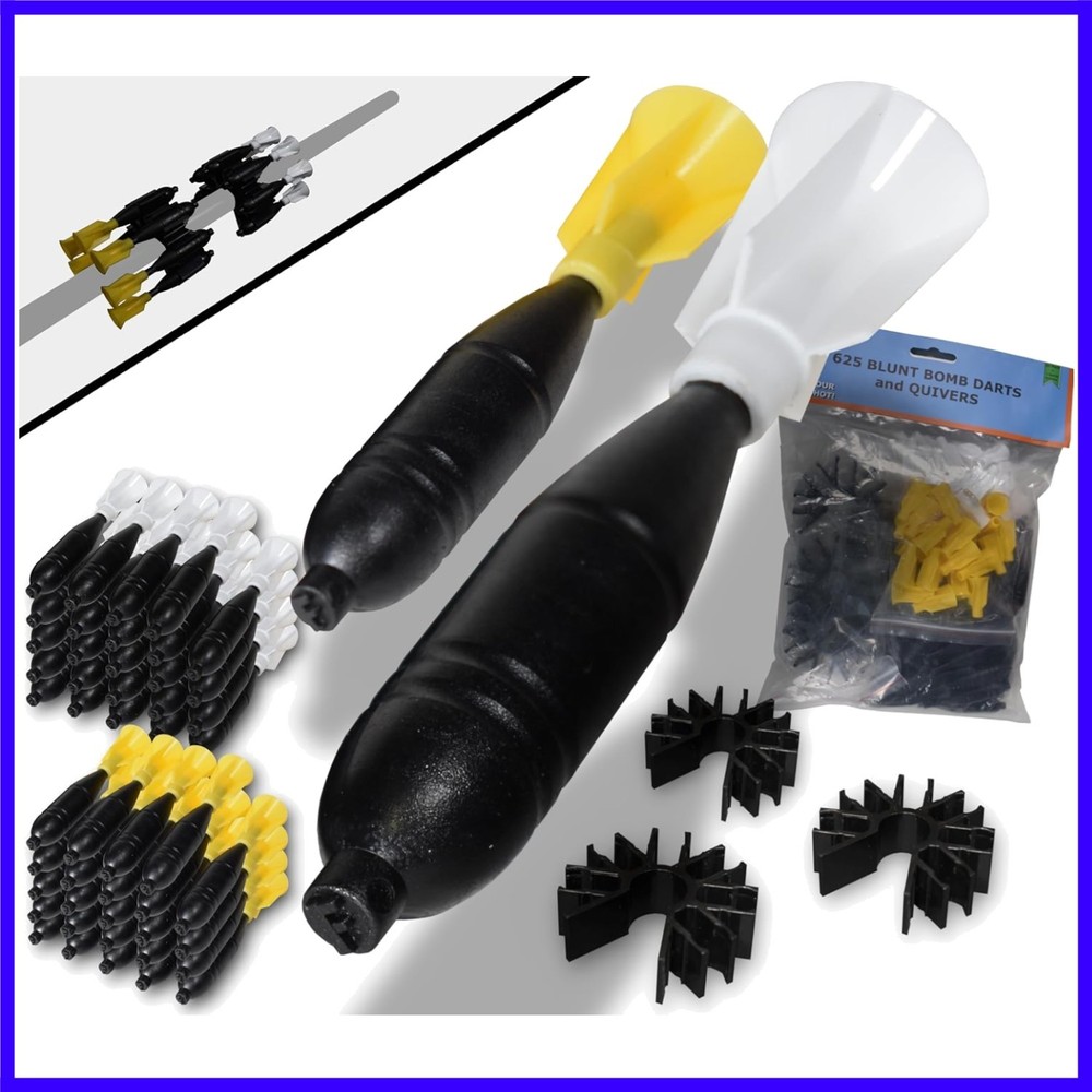 FSFF Stun Dart and Quivers .625 Bore Blowgun Big 103 Pack-50 Blunt Darts 50 A…