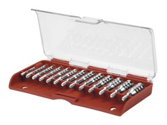 Tipton Ultra Gun Cleaning Jag Set 13-Piece Threaded Nickel Plated Brass