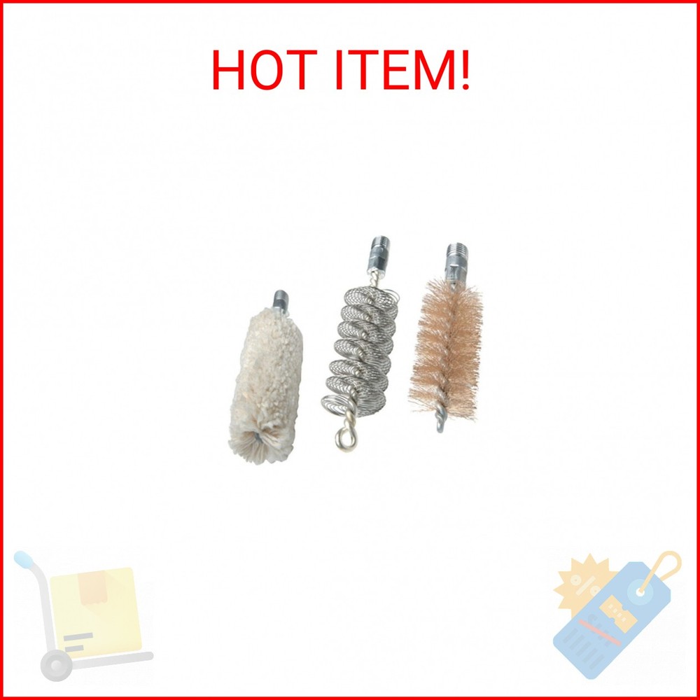 Hoppe’s 3-Pack Phosphor Bronze Brush/Swab Kit for 12 Guage Shotgun, Card