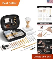 Portable Gun Cleaning Kit – 9mm & Multi-Caliber with Brass Accessories