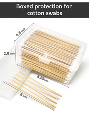 500 PCS 6-Inch Precision Gun Cleaning Swabs with Storage Case – Lint-Free Bamboo