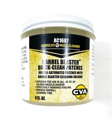 CVA Barrel Blaster Quick Clean Patches Pre-Saturated 100 Count 6Oz Cotton AC1687