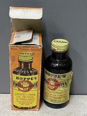 Vintage HOPPE’s No 9 Solvent GUN Cleaner BOTTLE 1/8 Full ORIGINAL BOX #3