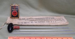 Tri-Pak Rifle Cleaning Rod w/Canvas Case/Extra Tips, C. 1947