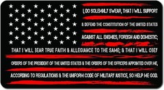 ELITE OUTDOORS Oath Flag RED American Flag Gun Cleaning MAT 12″ x 22″. USA