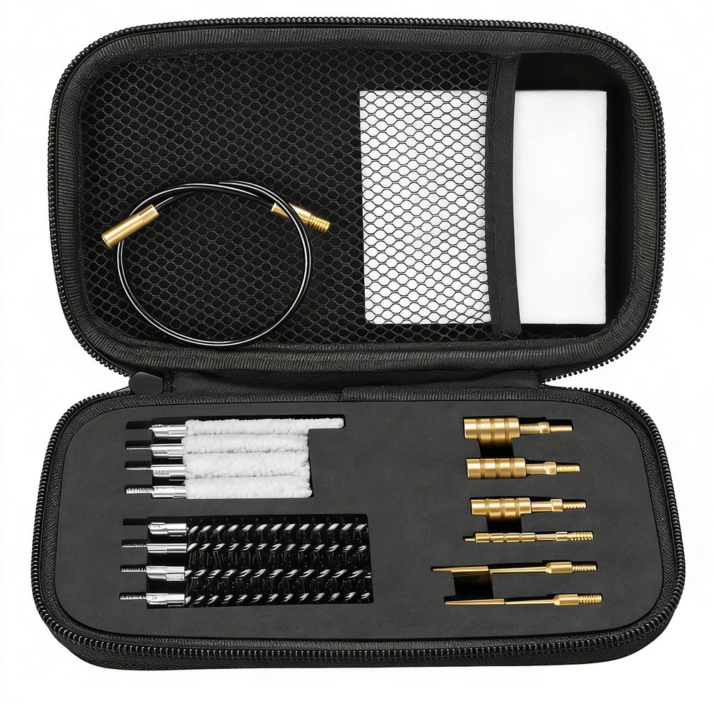Gun Cleaning Kit Universal 9mm/22/45/38/40 Rifle Pistol Shotgun Handgun w/ Case