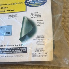 Zorb-Tech Absorbent Waterproof Gun Cleaning Pad Mat 16×54 Green GPG 1654
