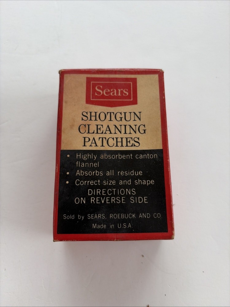 Vintage Sears Shotgun Cleaning Patches Empty Great For Display