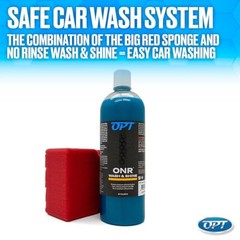 Optimum No Rinse Version 5 (32 Oz) and Big Red Sponge (BRS) Car ONR & Sponge