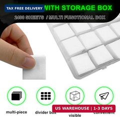2400PCS Gun Cleaning Patches Pad Supplies 1″ Squares Gun Cloth with Storage Box