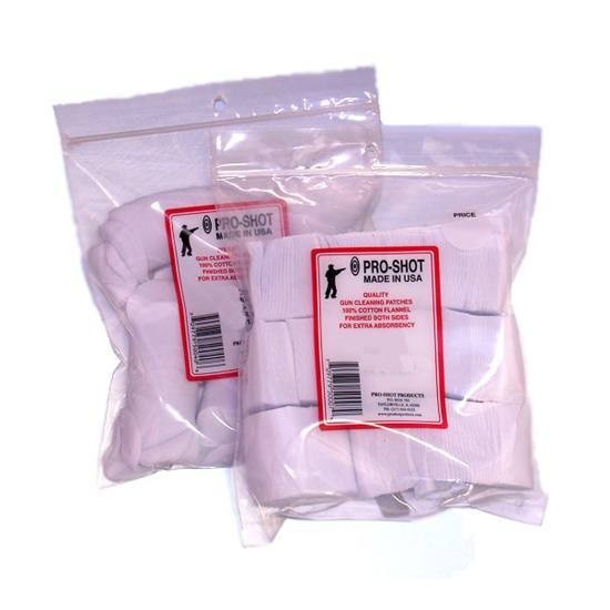 Pro-Shot Cotton Flannel Cleaning Patches 38-45 Cal./ 20-410 Ga. 100CT #103