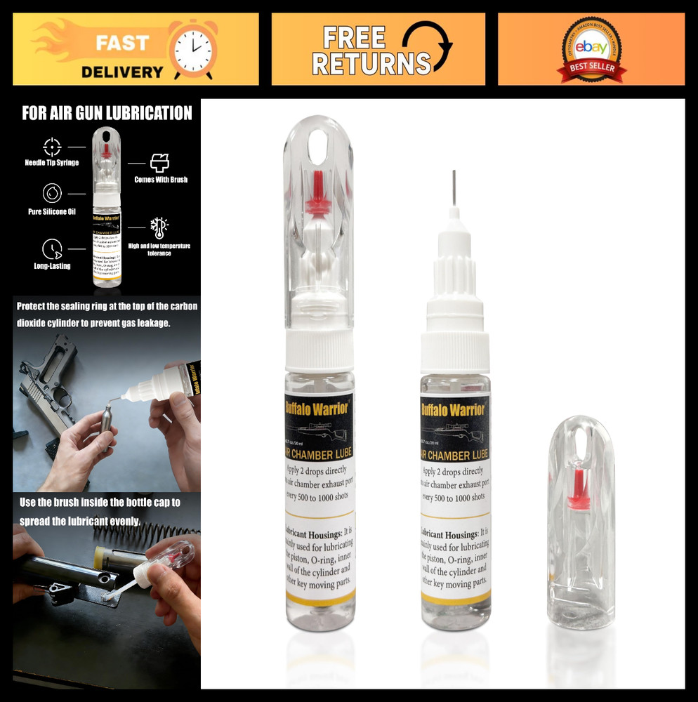 Air Gun Lubricant Oil for Seals, O-Rings & Pistons – 2 x 20ml Bottles, Long-Last