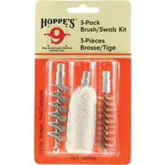Hoppe’s No. 9 3-Pack Brush/Swab Kit, 12-Guage Shotgun