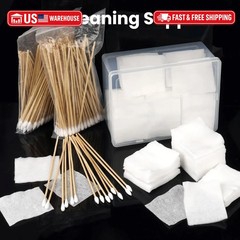 400 Pcs Gun Cleaning Patches + 200 Pcs Gun Cleaning Swabs, Gun Cleaning Supplies