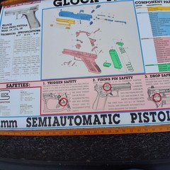 Vintage 1988-90 Glock 17 Gen 2 G17 Armorers Full Size Poster Original 33″x23.5″