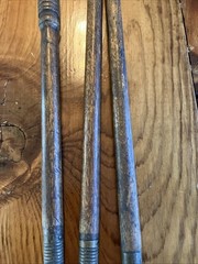 VINTAGE 3 PIECE WOOD & BRASS Shotgun CLEANING ROD