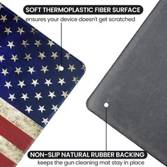 Thick Gun Cleaning Mat 24×12 w/ 200PC Swabs 6 Gun Mat for All Handguns Pistols