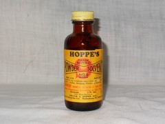 Vintage Hoppe’s Nitro Powder Solvent #9, 2 fl oz bottle, Empty
