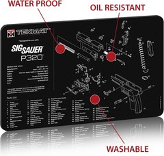 TekMat Cleaning Mat for use with Sig Sauer P320, Black