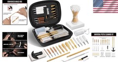 Portable Gun Cleaning Kit – 9mm & Multi-Caliber with Brass Accessories
