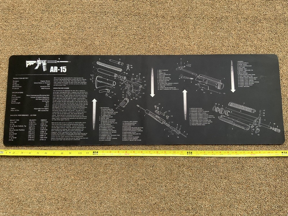 Tekmat AR Mat Black 12″x36″