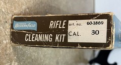Vintage Wards Western Field Gun Cleaning Kit 30cal 60-1869 Blue Metal W Original