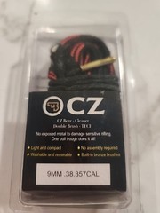 OCZ CZ Bore Cleaner Double Brush Tech 9mm .38 .357 Cal Rope Snake Barrel Cleaner