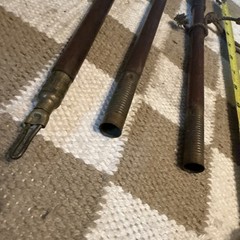 Vintage Shot Gun Cleaning Rod Three Pc. Wood And Brass 36” Long (slot Tip)