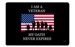 Rogue River Tactical Veteran Oath Never Expires USA American Flag Gun Cleanin…