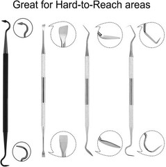 Compact 9-Piece Gun Cleaning Kit: Versatile Brushes & Picks Organized