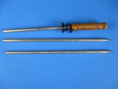 Vintage Mill Run Brite-Bore Shot Gun Cleaning Kit Metal Box Wood Handle Rod