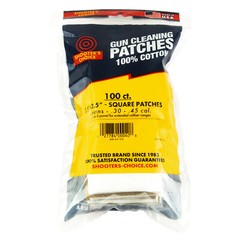 Shooters Choice Gun Cleaning Patches 2.5″100/Pck 100% Cotton Lint Free Absorbent