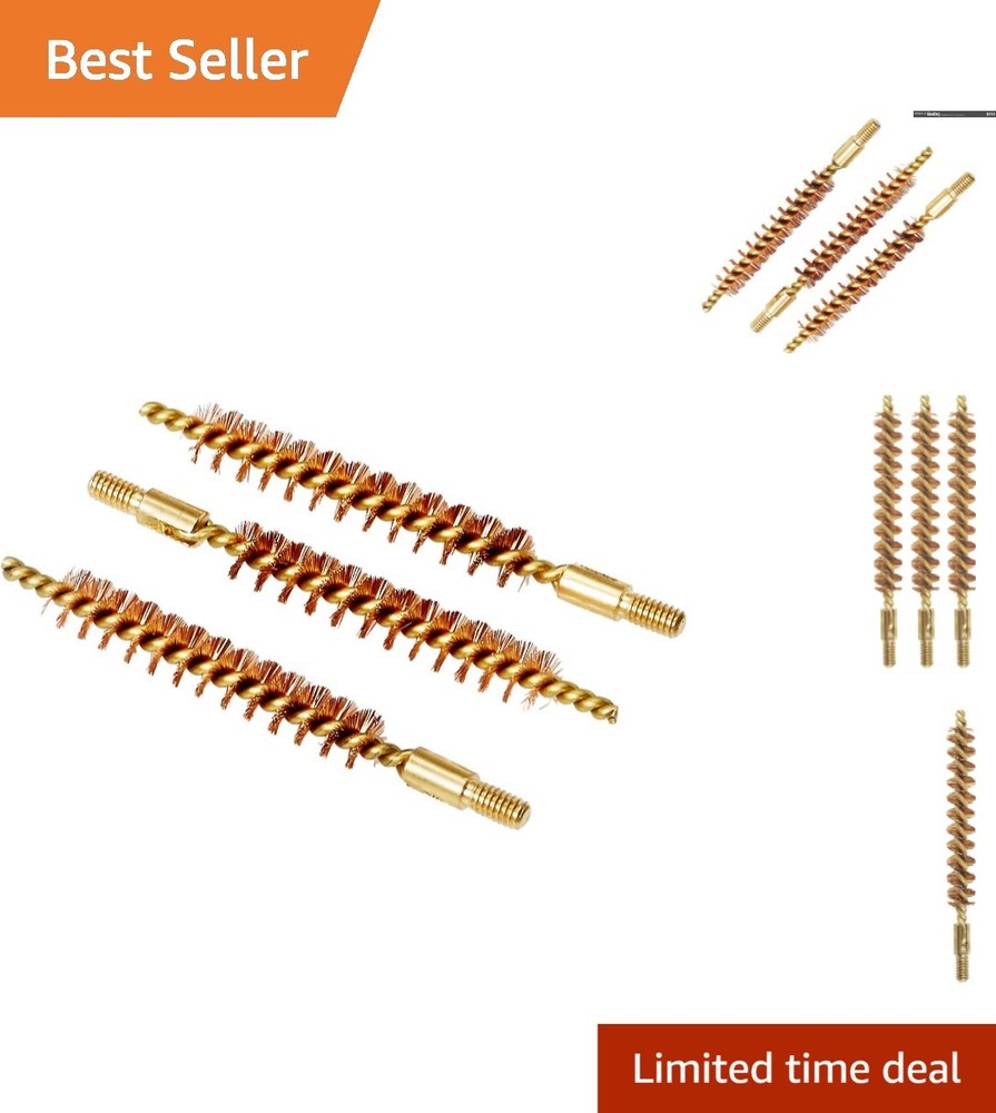 Efficient .30/.32 Caliber Gun Bore Brush Set – 3 Durable Bronze Brushes Included