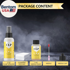 Gun Oil 2 Oz & 1 Oz Needle Oiler Gun Lubricant, Multi-Purpose Gun Cleaning Kit P