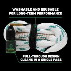 Field & Range Cobra Bore Cleaner Gun Barrel Cleaning Tool Brass Brush Embedded