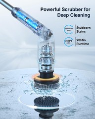 Leebein Electric Spin Scrubber, 4-Angle, 2-Speed, 8 Brush Heads, Remote Control