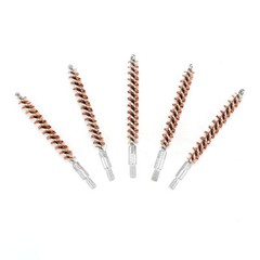 5Pcs Bronze Bristle Bore Cleaning Brush .260 Cal 8×32 Thread with 50 Patches