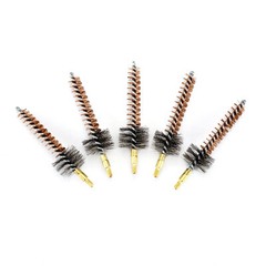 .22 Cal Rifle Phosphor Bristle Bronze Gun Cleaning Chamber Brush Kit W/50patches