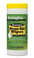 Remington 18384 Rem Oil Pre-Moistened Wipes 60 Count Cleans Lubricates Protects