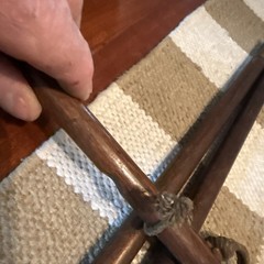 Vintage Shot Gun Cleaning Rod Three Pc. Wood And Brass 36” Long (slot Tip)