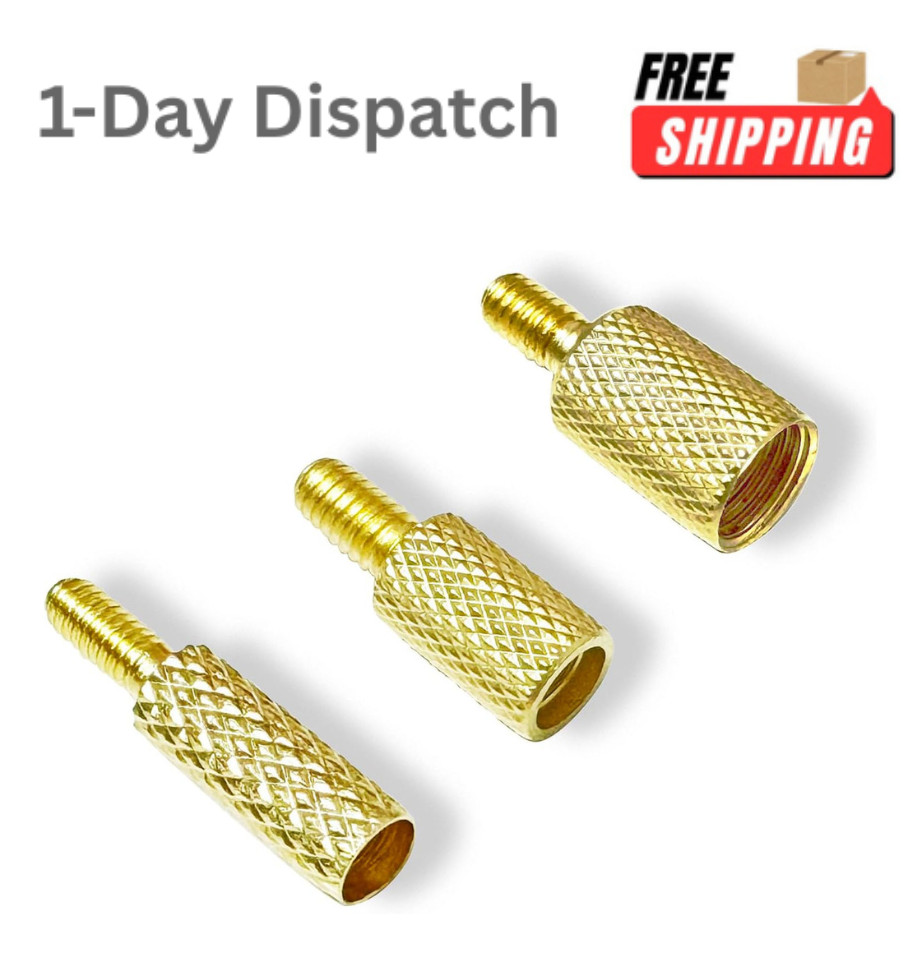 XXLIYA Cleaning Rod Brass Adapter 5-40 8-32 10-32 5/16-27 3 Pack