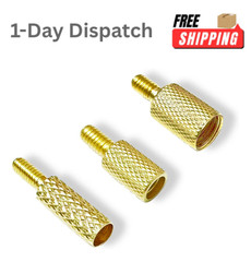 XXLIYA Cleaning Rod Brass Adapter 5-40 8-32 10-32 5/16-27 3 Pack