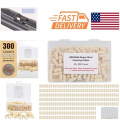 Wool Felt Cleaning Pellets for Air Rifles .25 Caliber 300 Count Storage Box