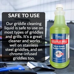 Griddle-Whiz 3 Piece Griddle Cleaning Kit | Liquid Cleaning Combo Kit – 3 Pcs