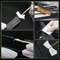 Gun Cleaning Kit – Gun Cleaning Supplies in Box – Swabs,Brush & 28″ Cleaning Rod