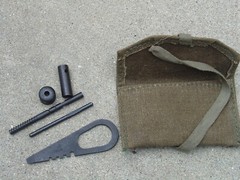 Soviet Mosin Nagant Rifle Cleaning Kit Tool Accessories Lot in Canvas Bag