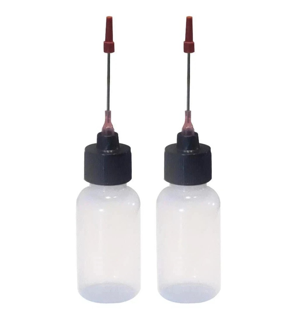 2 Bottles -1 OZ Size Bottles with Stainless Needle tip for All Your Gun Oils